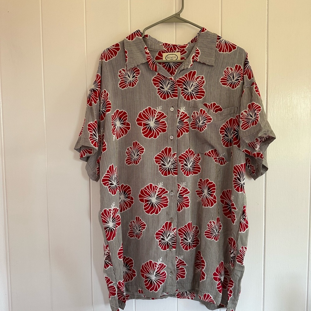 Benoa Swim Aloha shirt Hapa Size Large